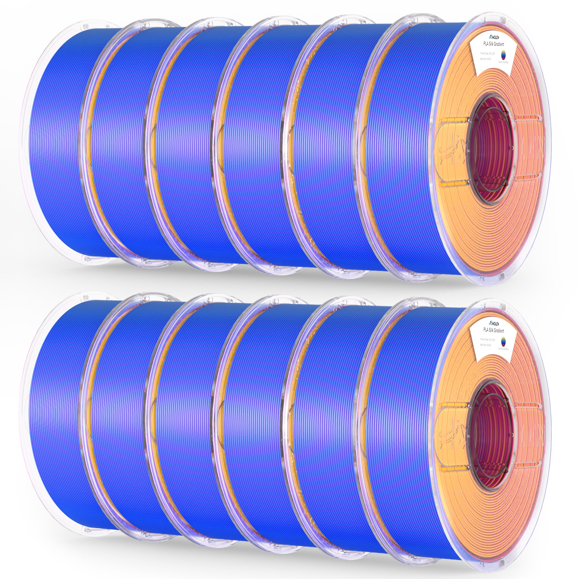 PLA Silk Triple Filament 1.75 mm,Pack 12KG