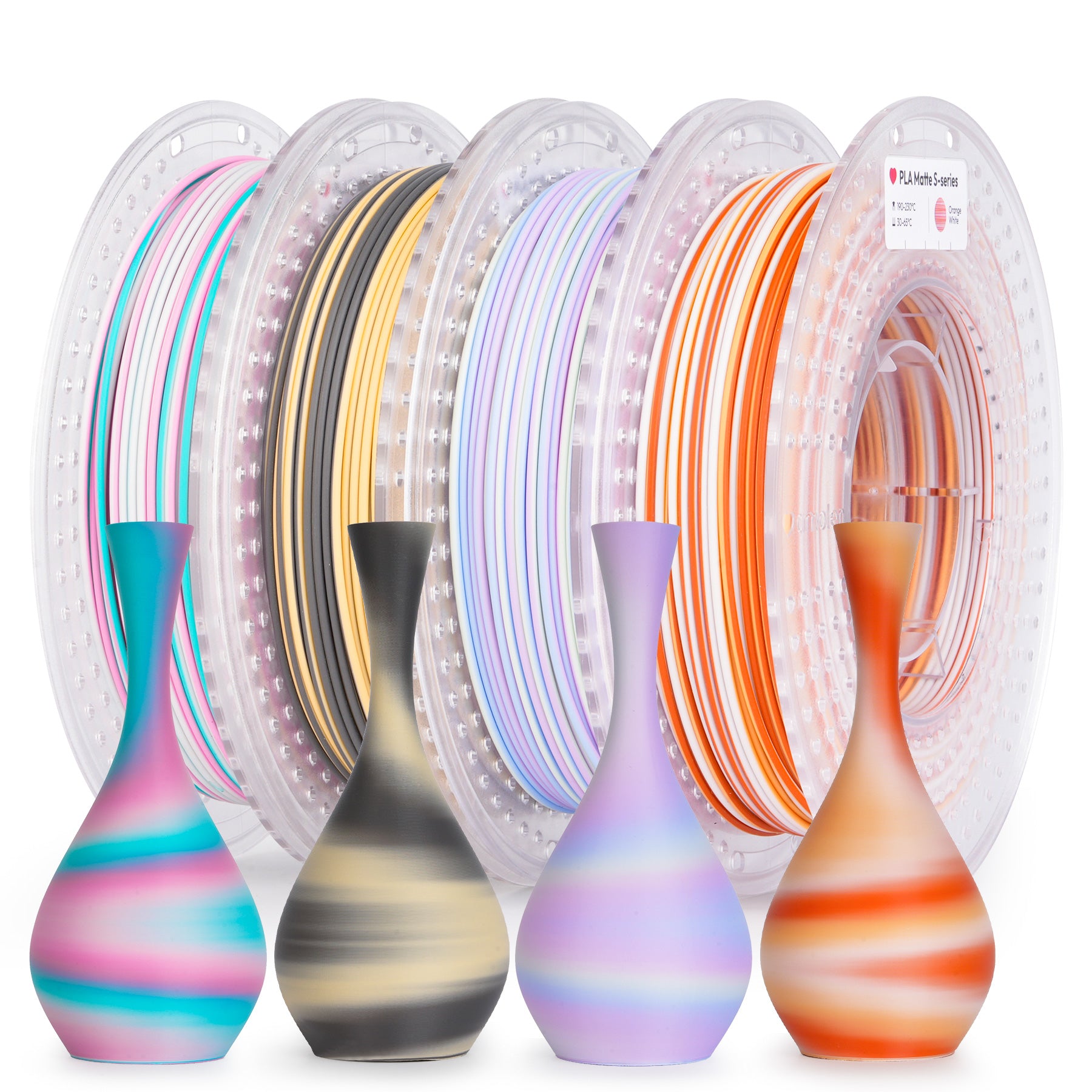 PLA Matte Multicolor Rainbow Pack (4x200g)