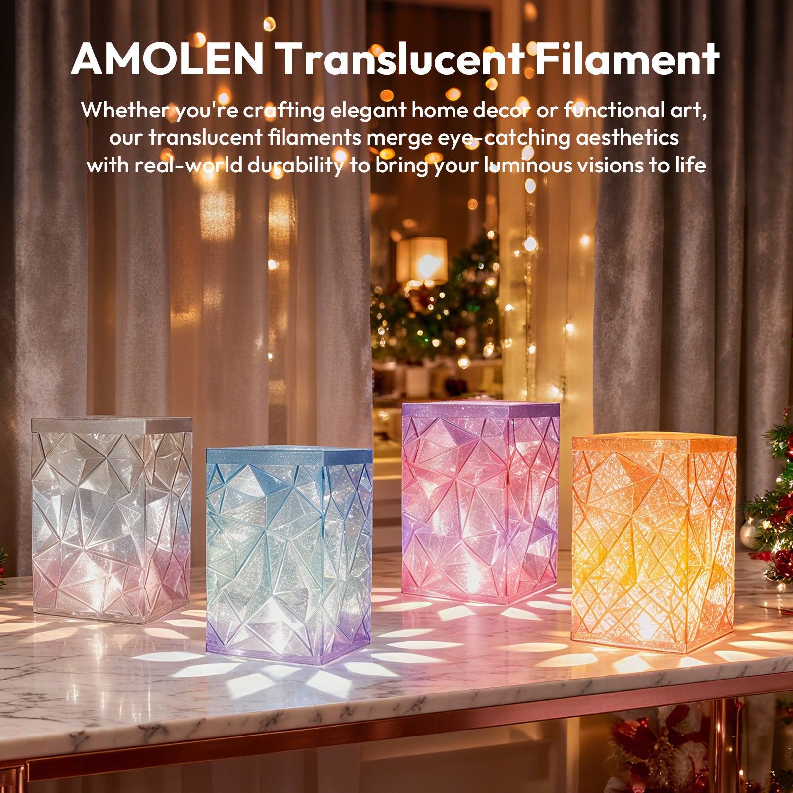 PLA Crystal-Transparent Gradient Variety Pack (4x200g)