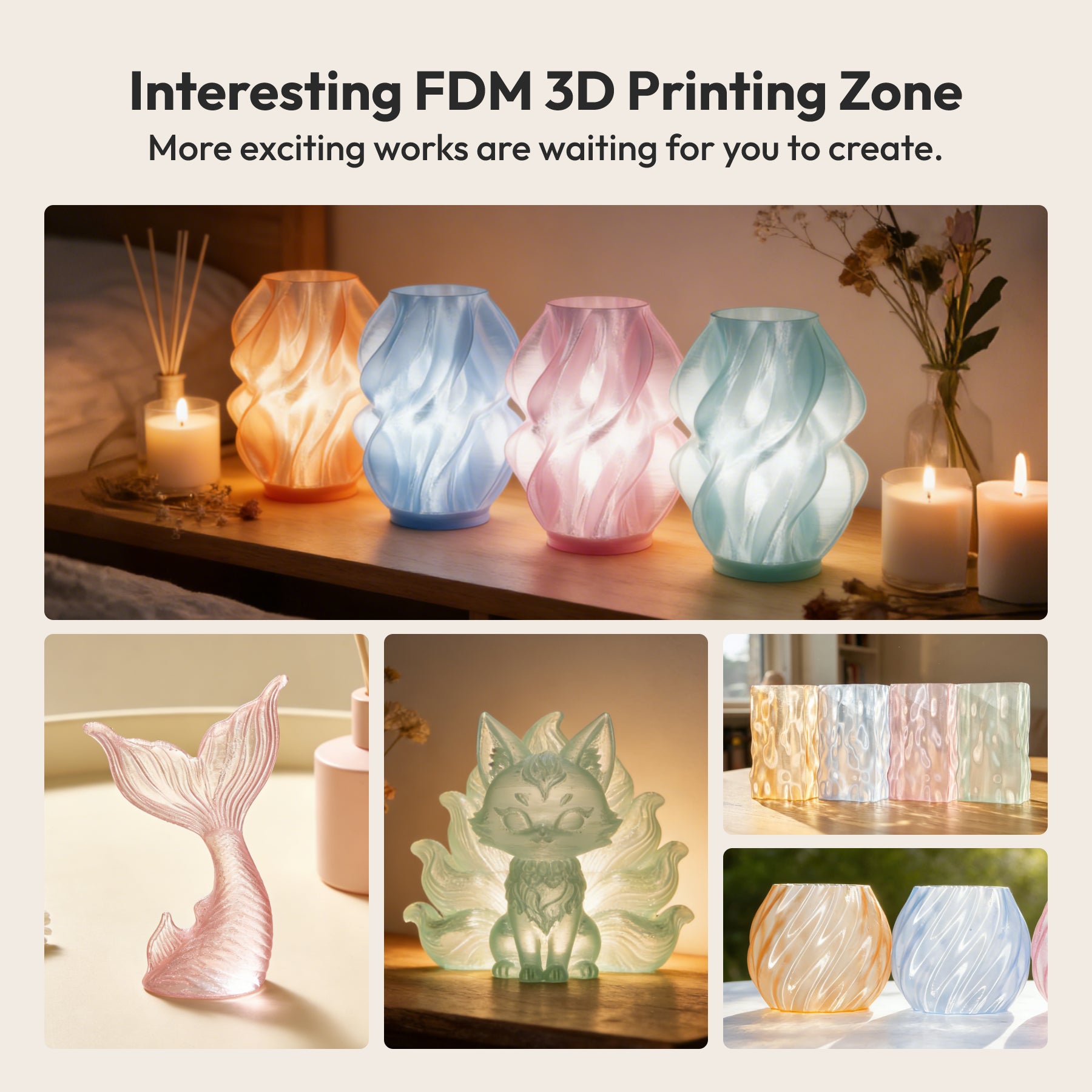 PLA Crystal-Transparent Gradient Variety Pack (4x200g)