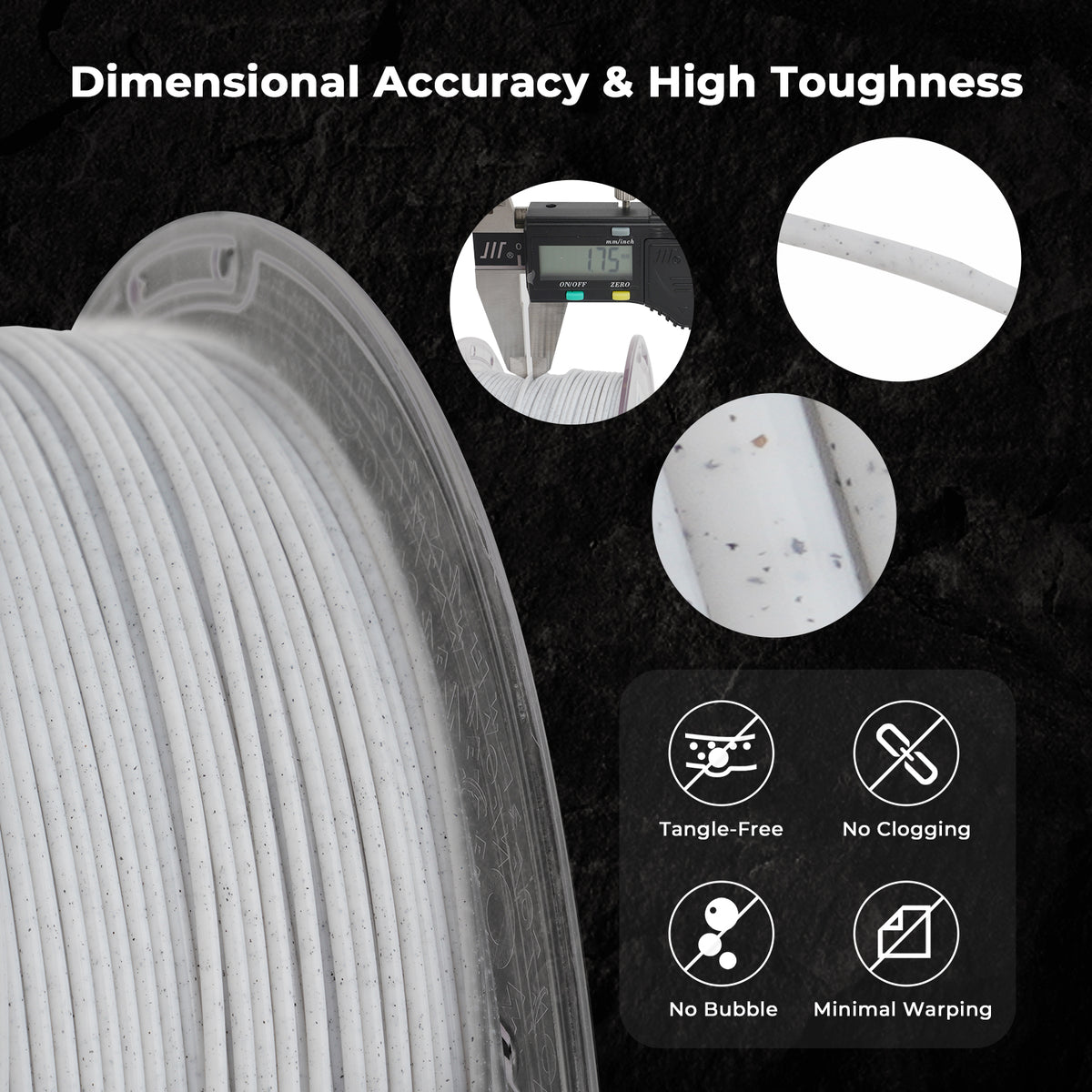 PLA Marble 1.75mm, 1KG/2.2LB