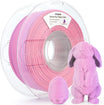 Amolen Matte PLA Triple Color filament, white, pink and purple, with 3D-printed bunny and egg