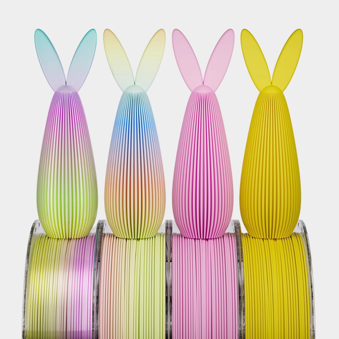 Pastel Dream Package – 3D printed bunny figures made from pastel PLA filament