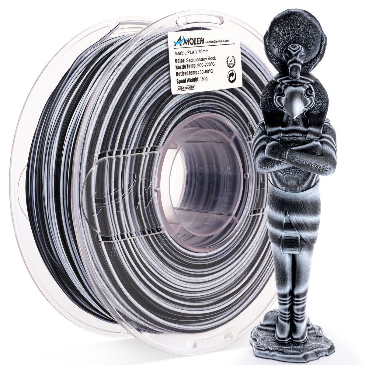 PLA Marble 1.75mm, 1KG/2.2LB