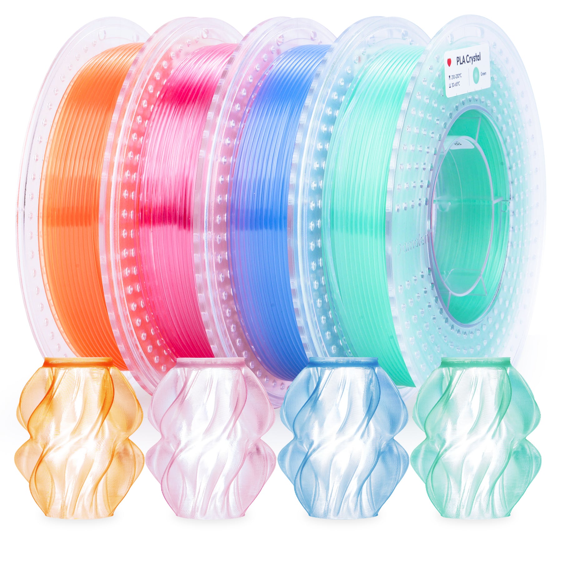 PLA Crystal-Transparent Gradient Variety Pack (4x200g)