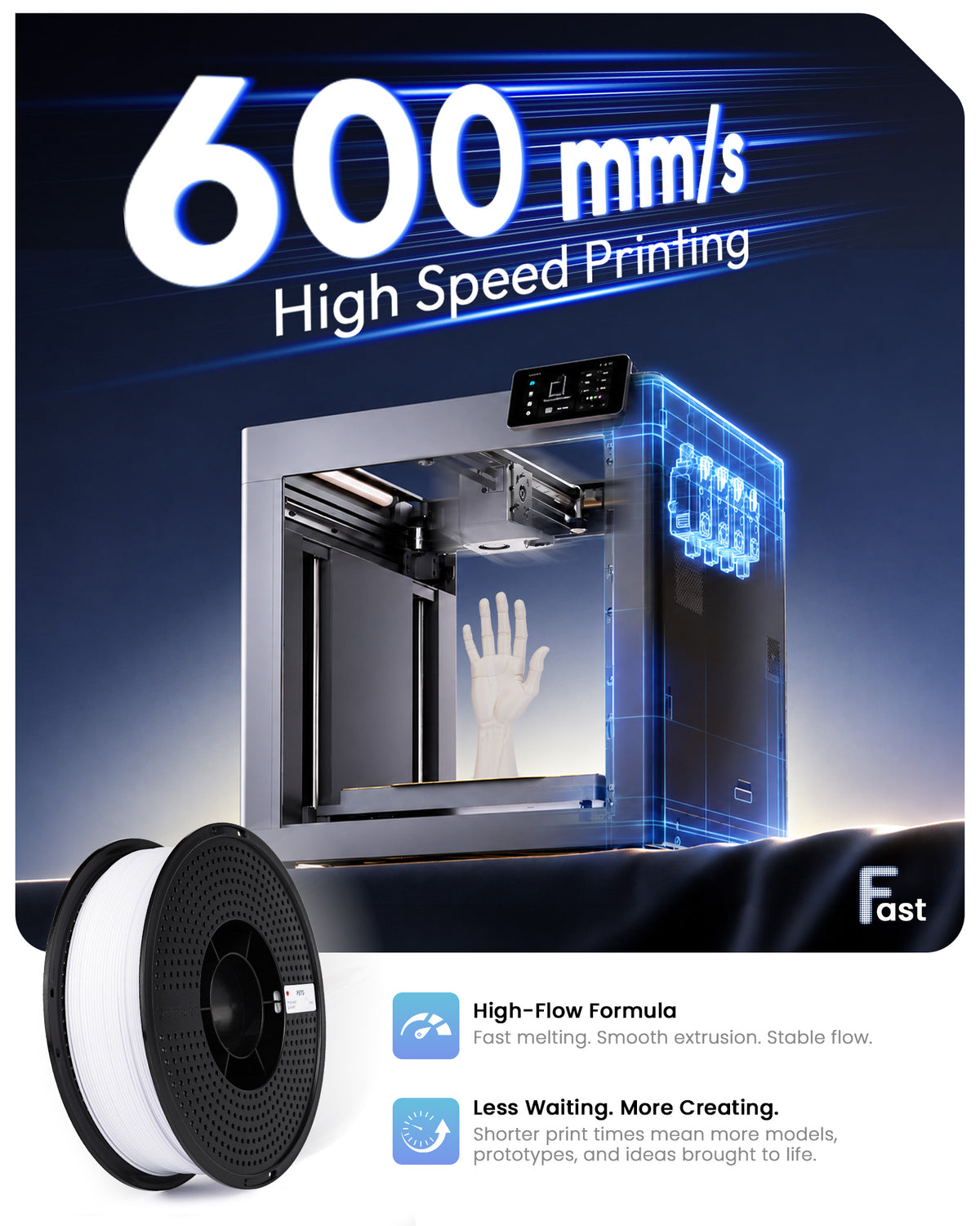 PETG Basic 1.75mm, 2KG/4.4LB