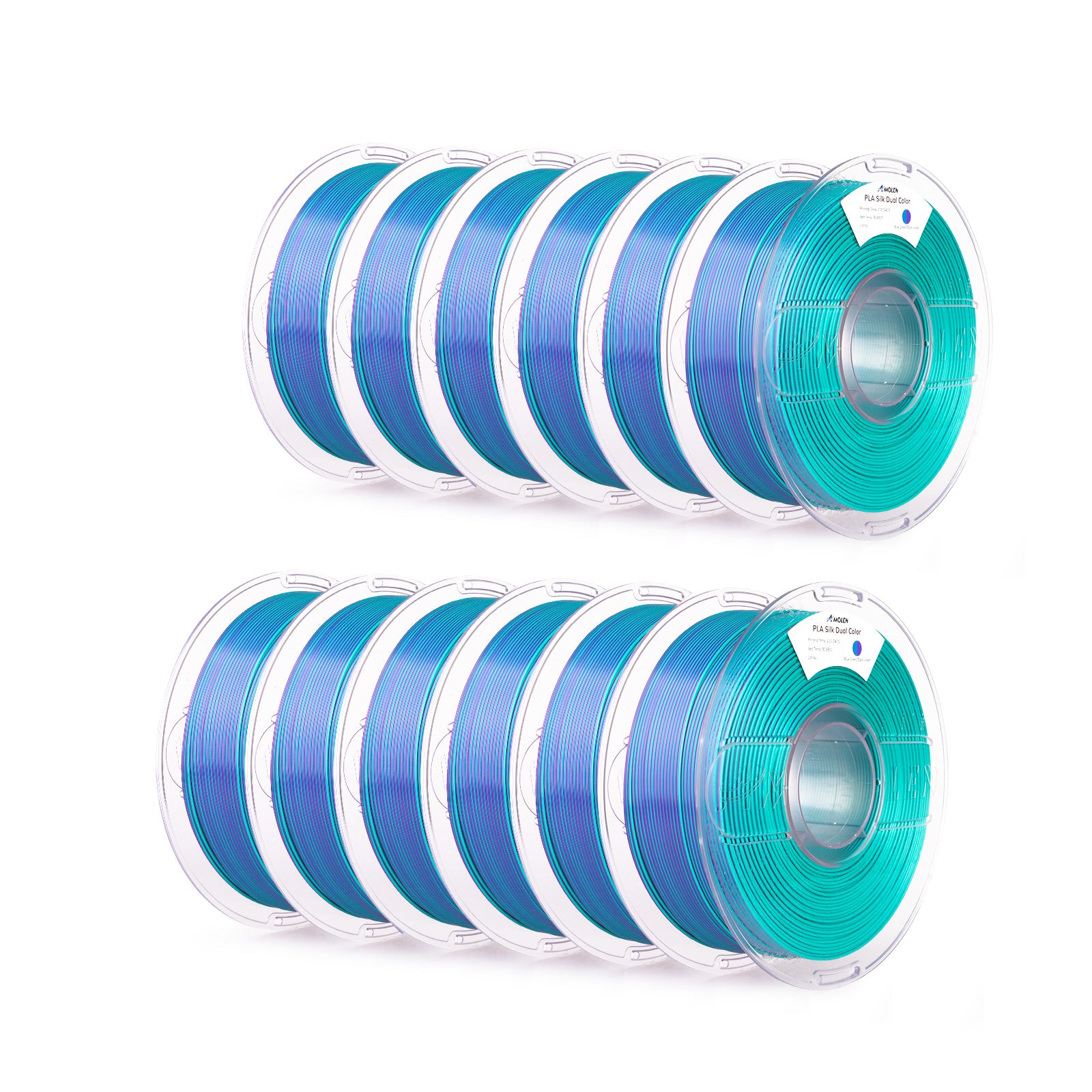 PLA Silk Dual Filament 1.75 mm, Pack 12KG