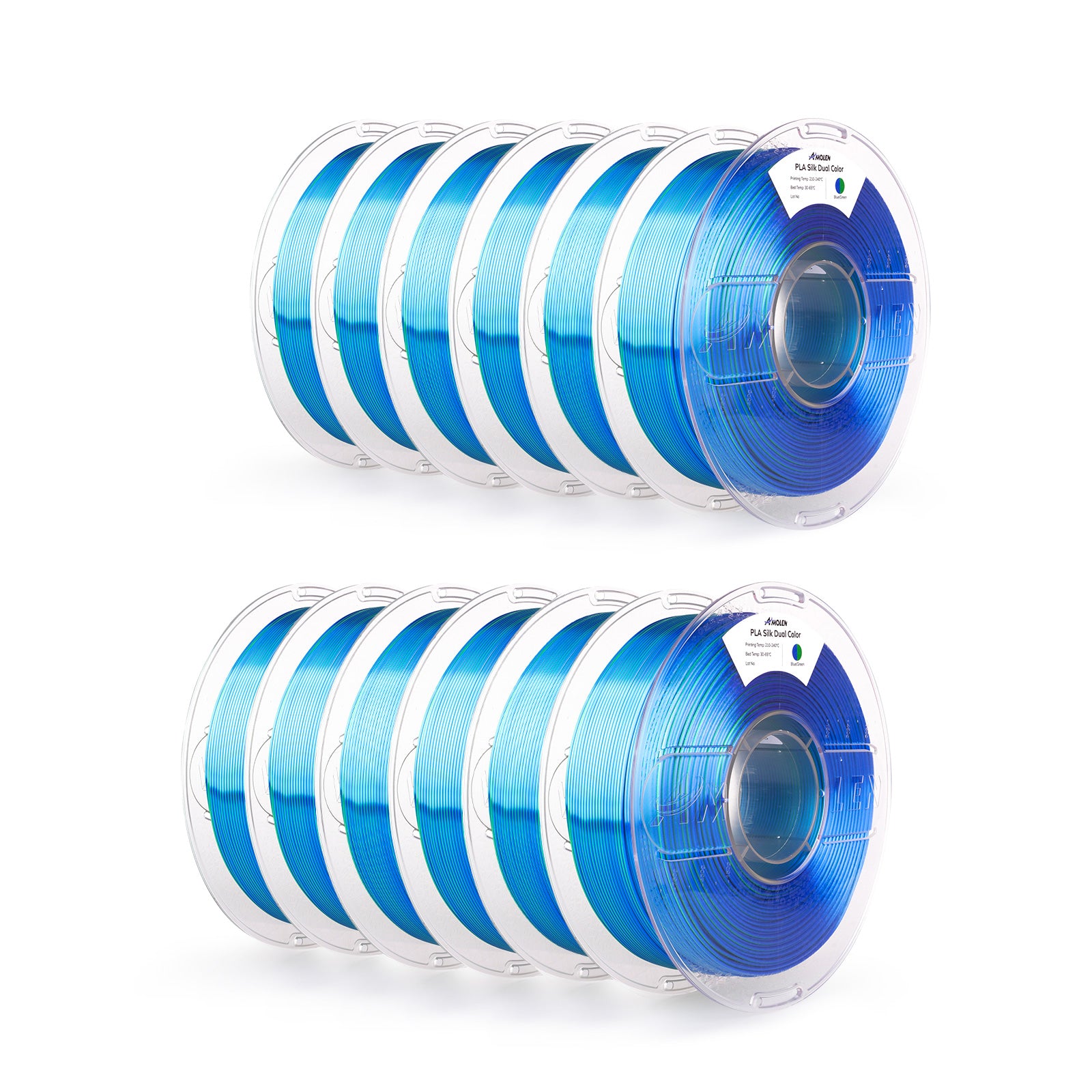 PLA Silk Dual Filament 1.75 mm, Pack 12KG