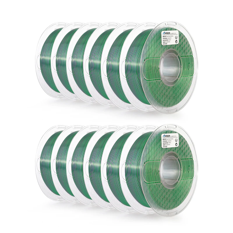PLA Silk Dual Filament 1.75 mm, Pack 12KG
