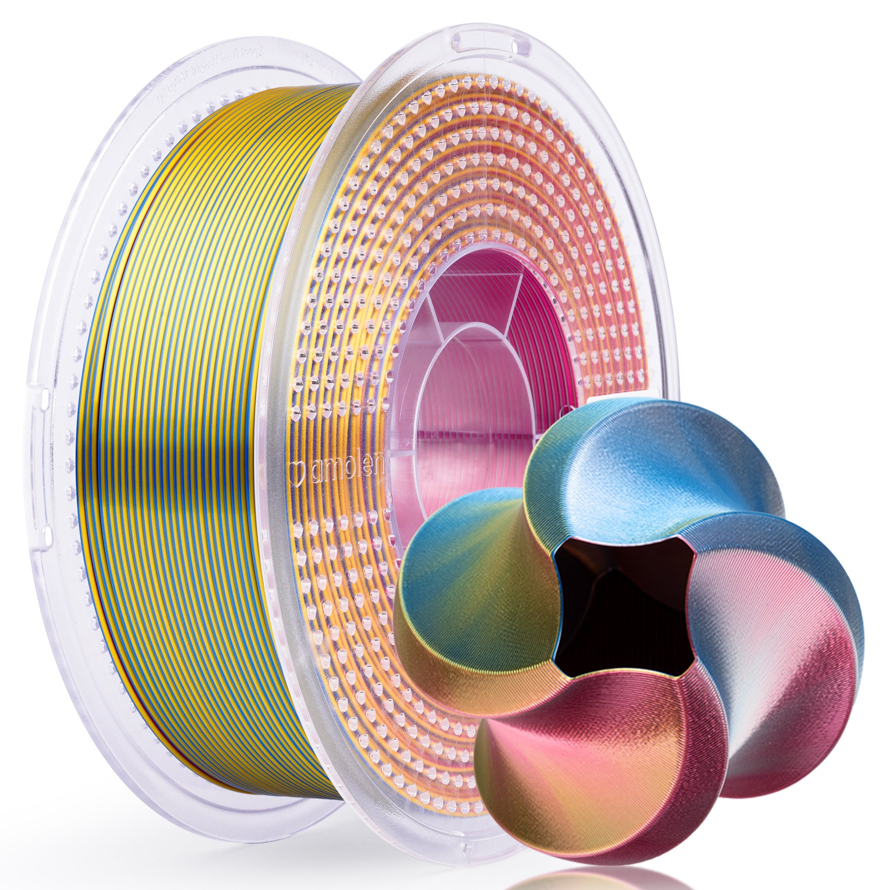 PLA Silk Quad Color 1.75mm, 1KG/2.2LB