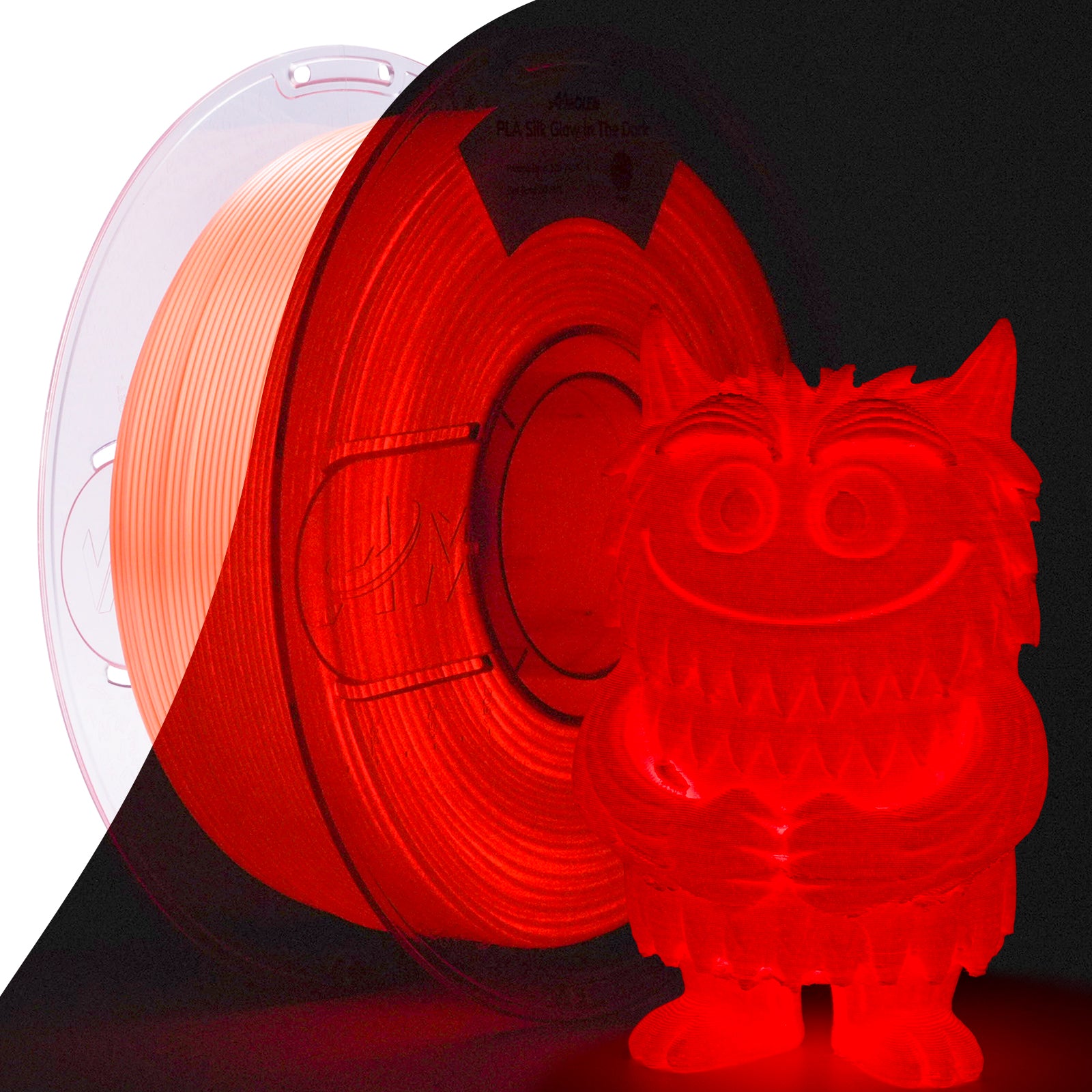 PLA Silk Glow In The Dark 1.75mm, 1KG/2.2LB