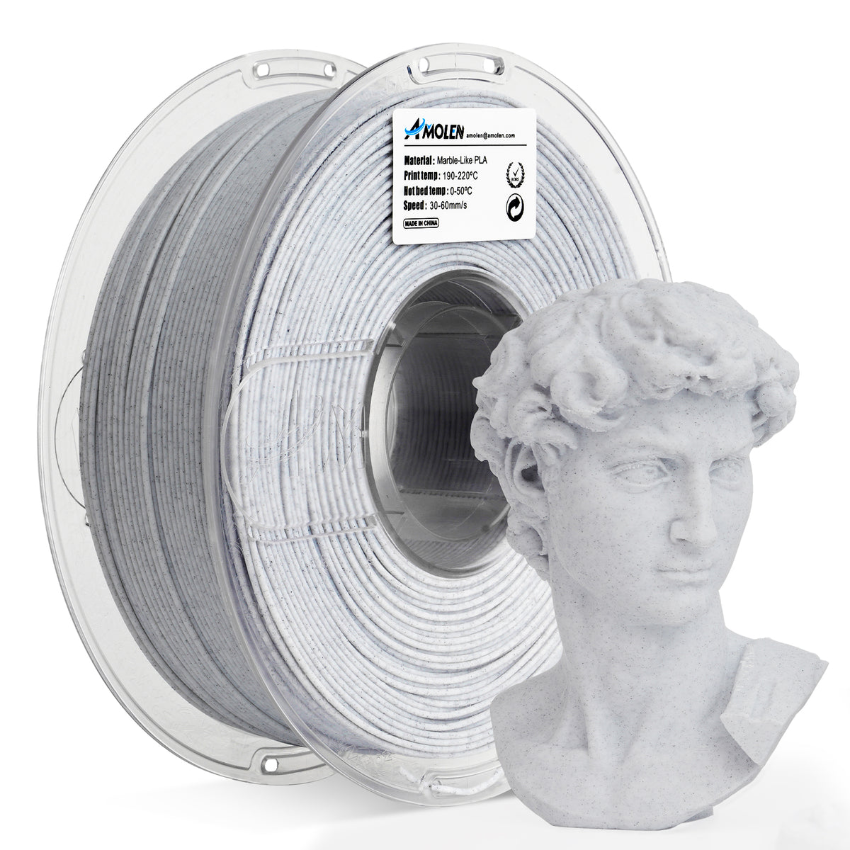 PLA Marble 1.75mm, 1KG/2.2LB