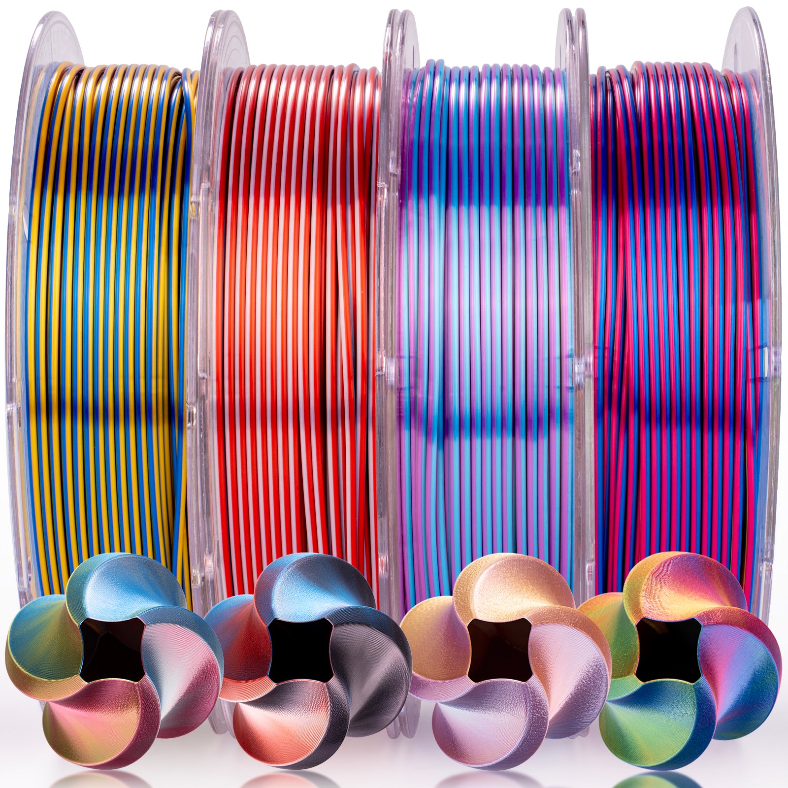 PLA Silk Quad Pack | 4x200g 1.75MM Multi-Color