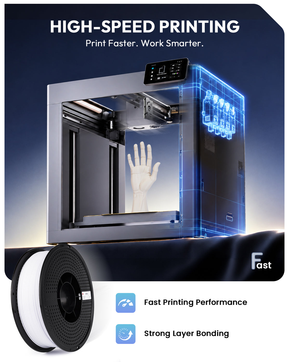 PETG Basic 1.75mm, 2KG/4.4LB
