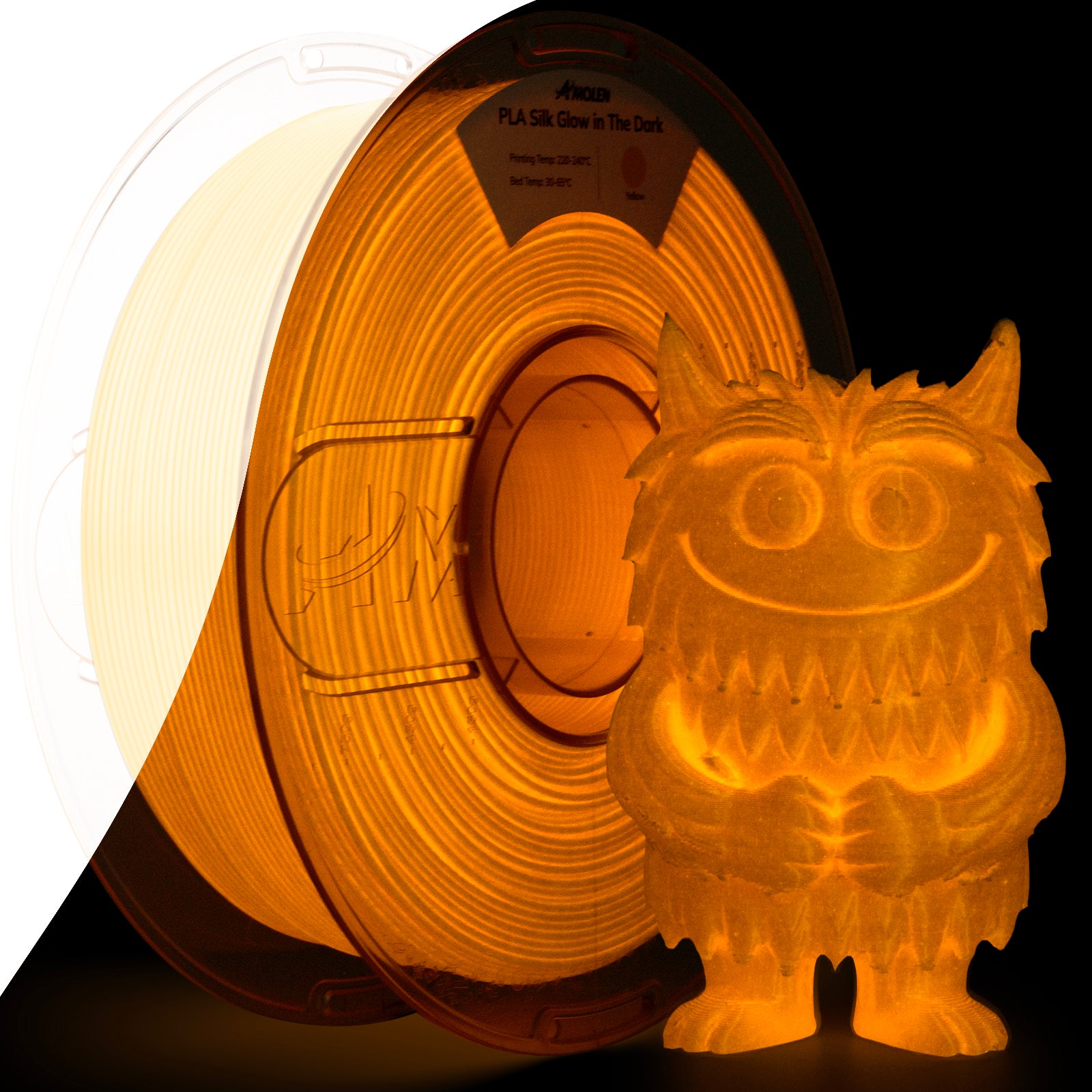 PLA Silk Glow In The Dark 1.75mm, 1KG/2.2LB