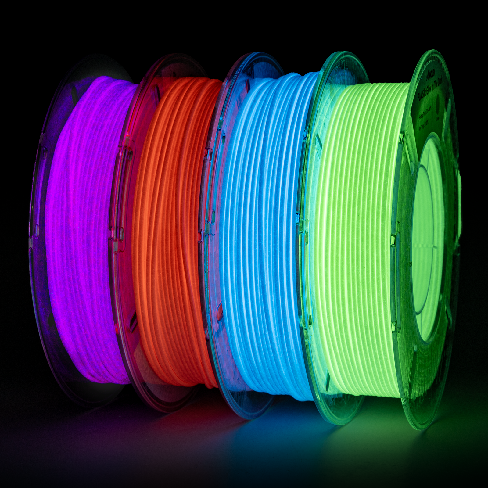 PLA Silk Glow in the Dark Variety Pack (4x200g)
