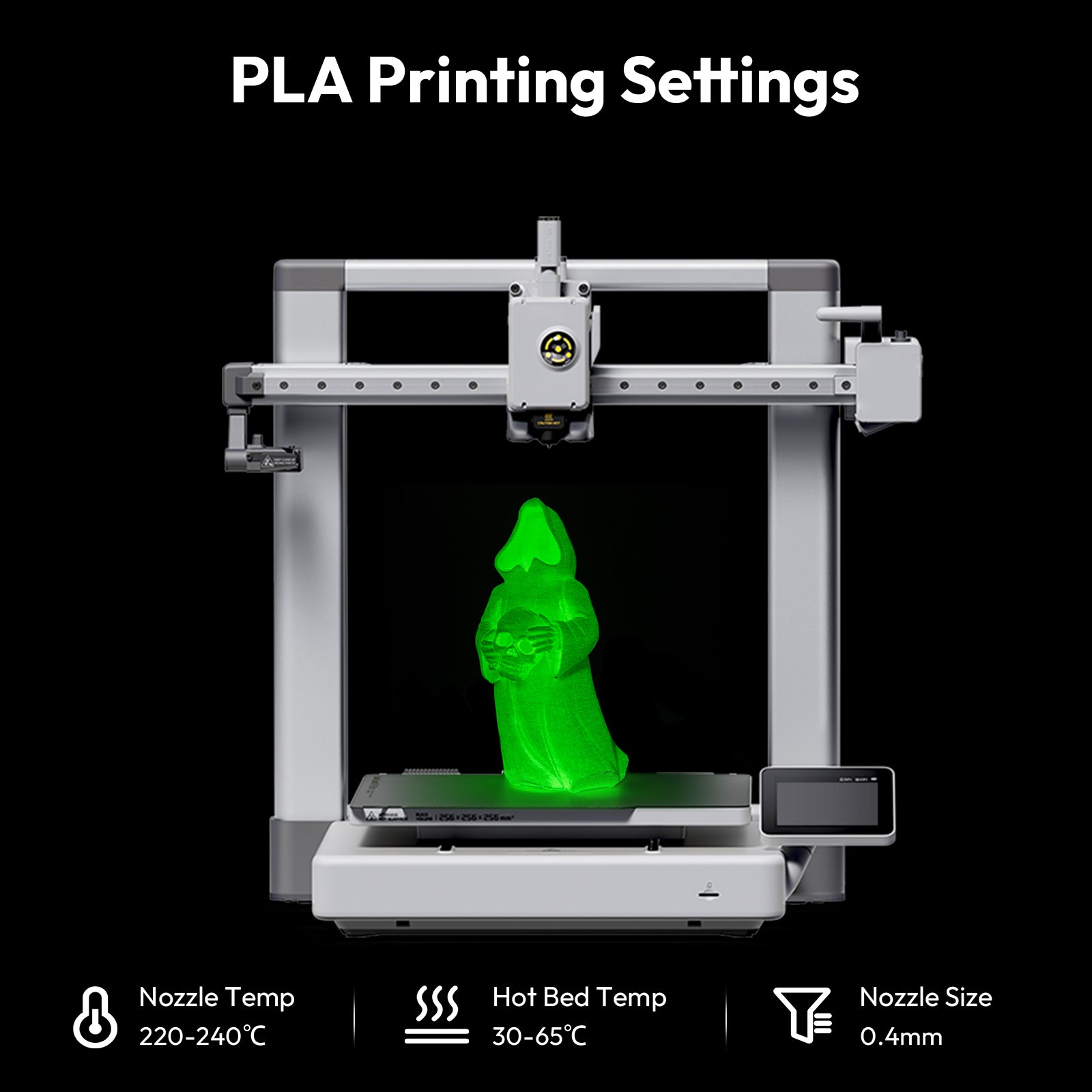 PLA Silk Glow In The Dark 1.75mm, 1KG/2.2LB