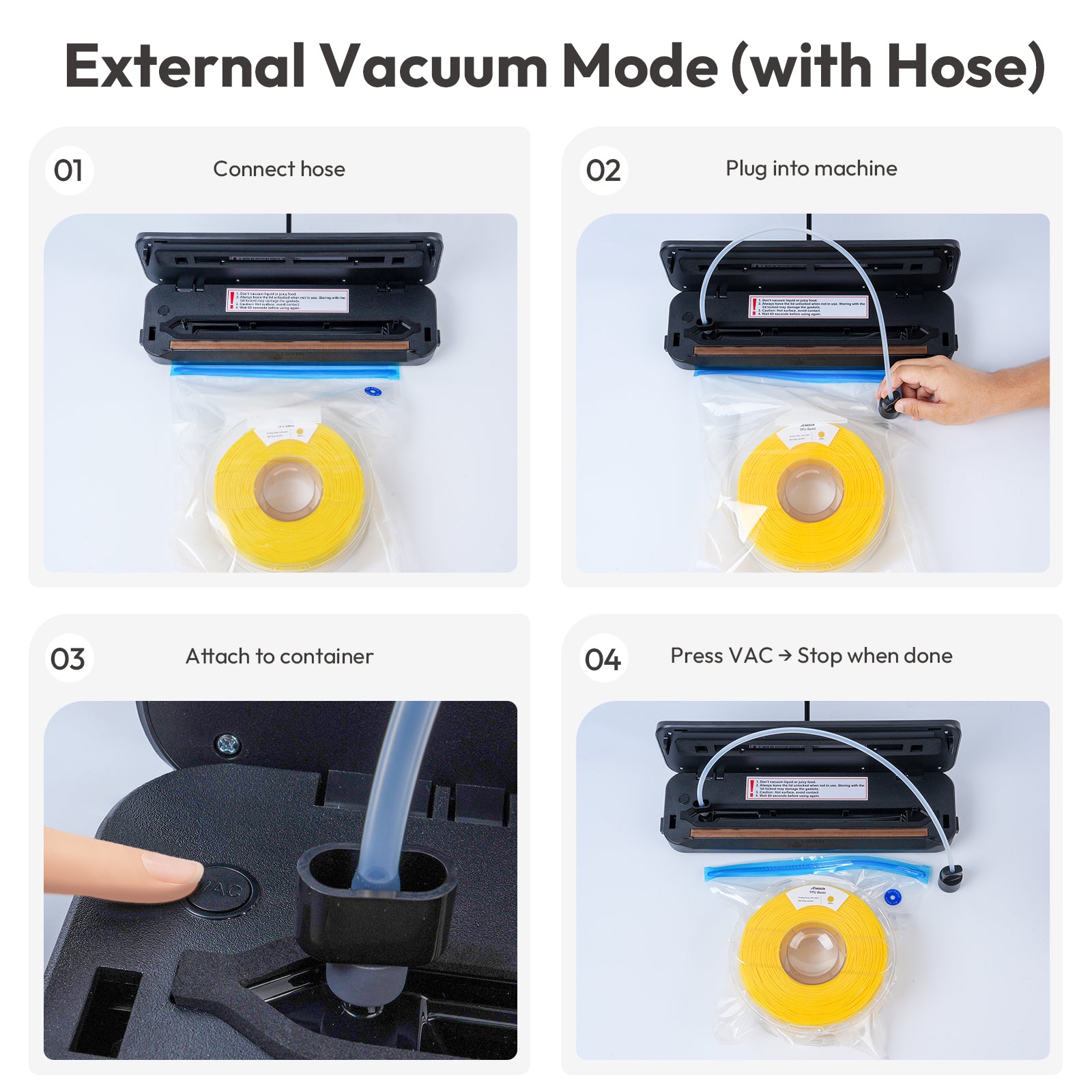 Amolen Dual-Use Vacuum Filament Sealer With 30 Bags