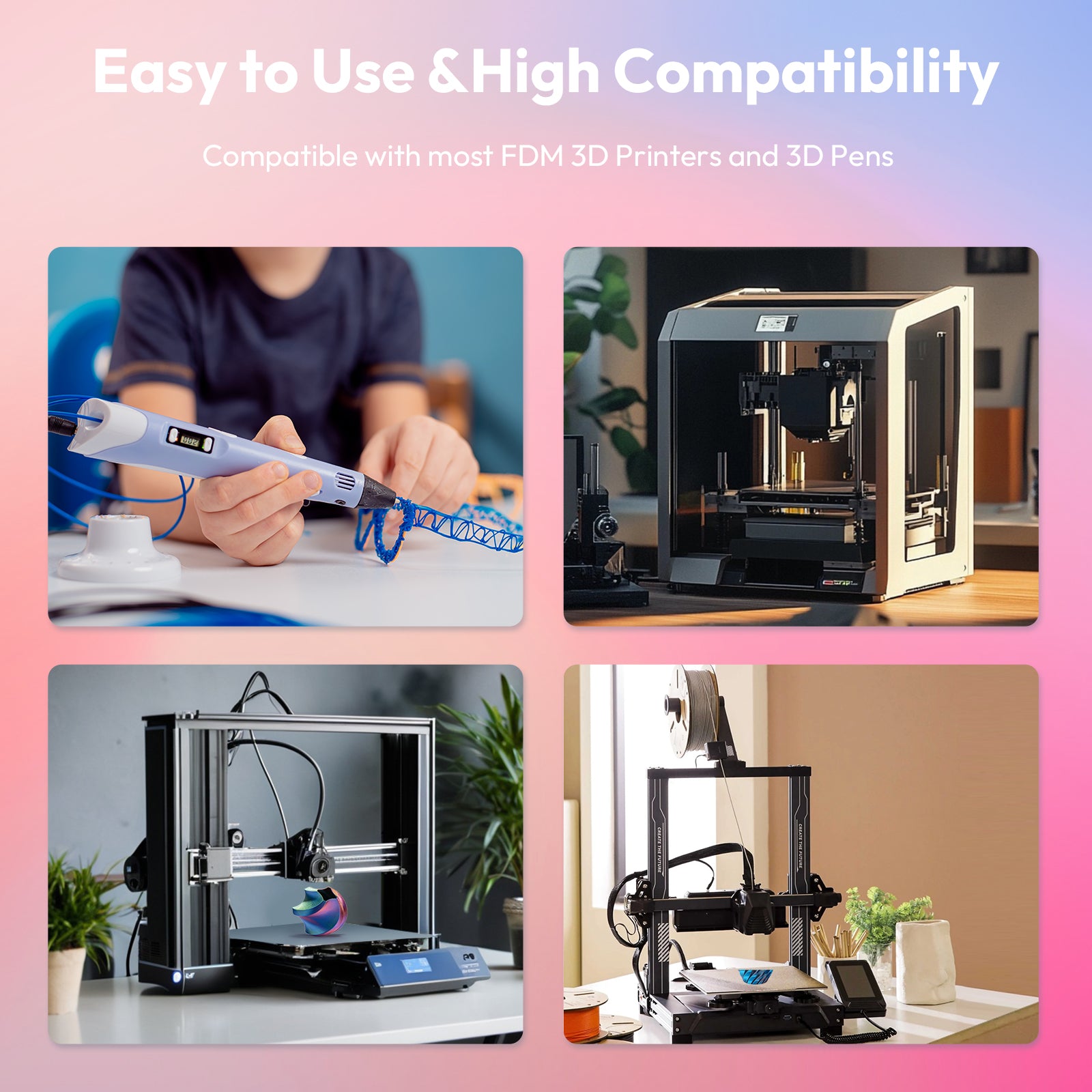 PLA Silk Quad Variety Pack (4x200g) - 1.75MM