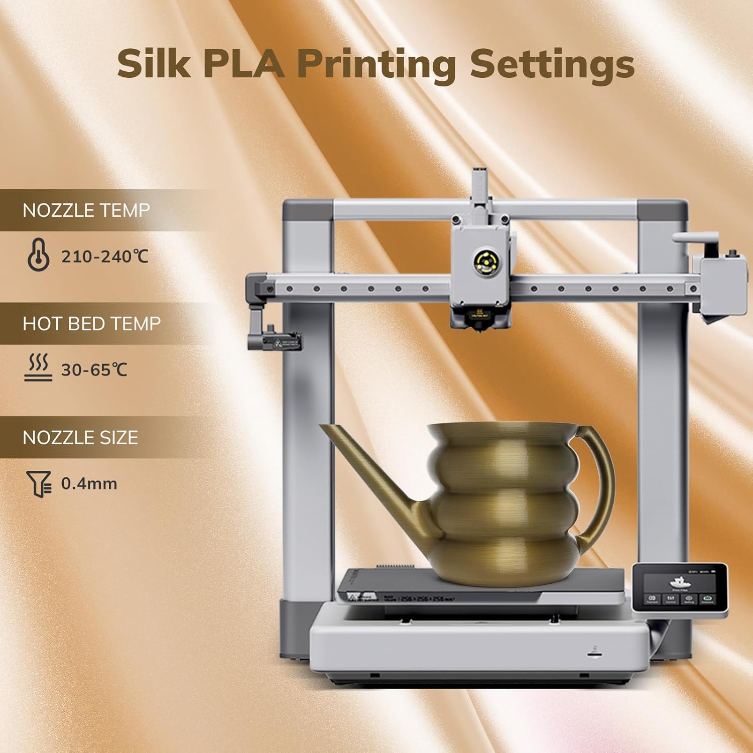 PLA Silk Basic 1.75mm, Aged Brass 12kg