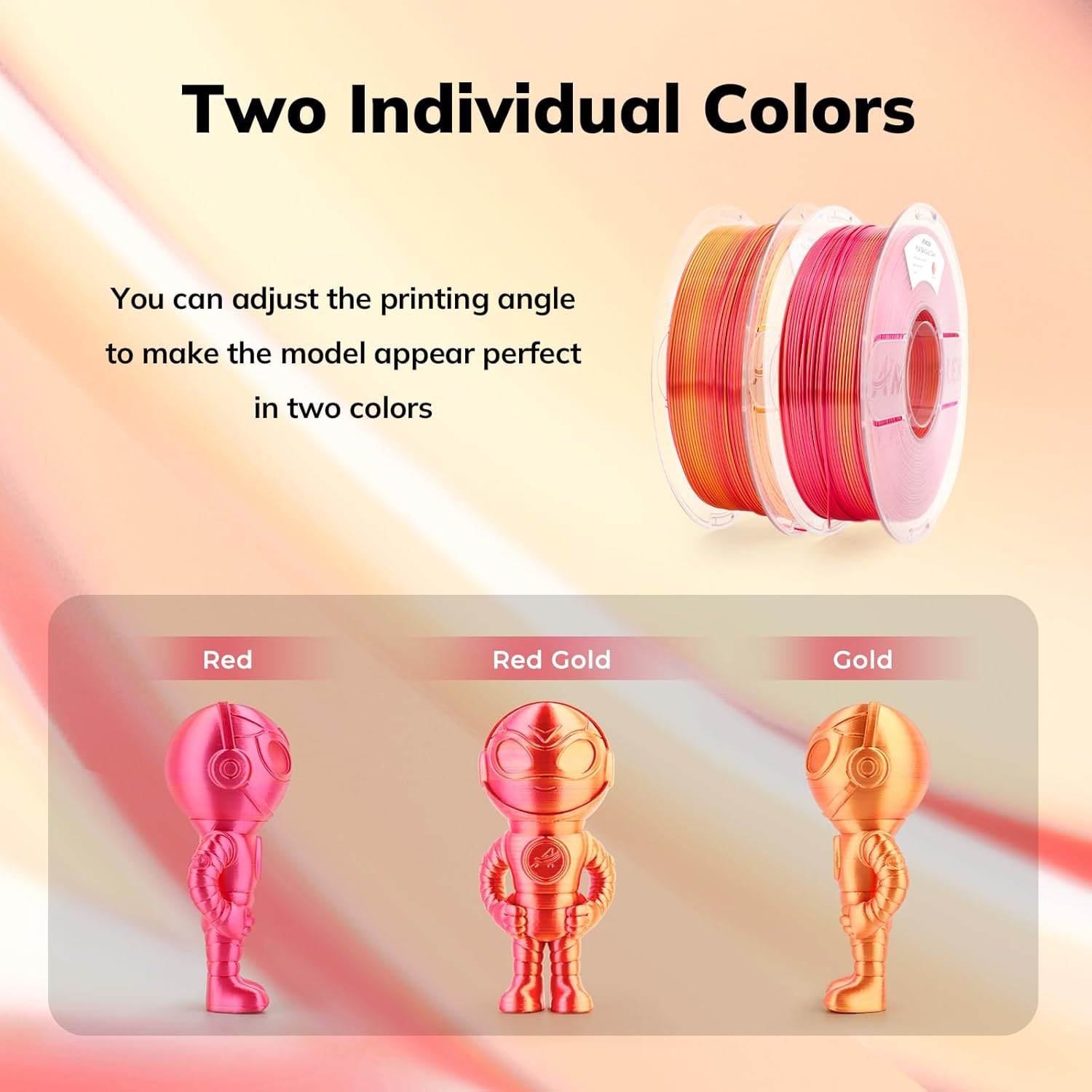 PLA Silk Dual Filament 1.75 mm, Pack 12KG