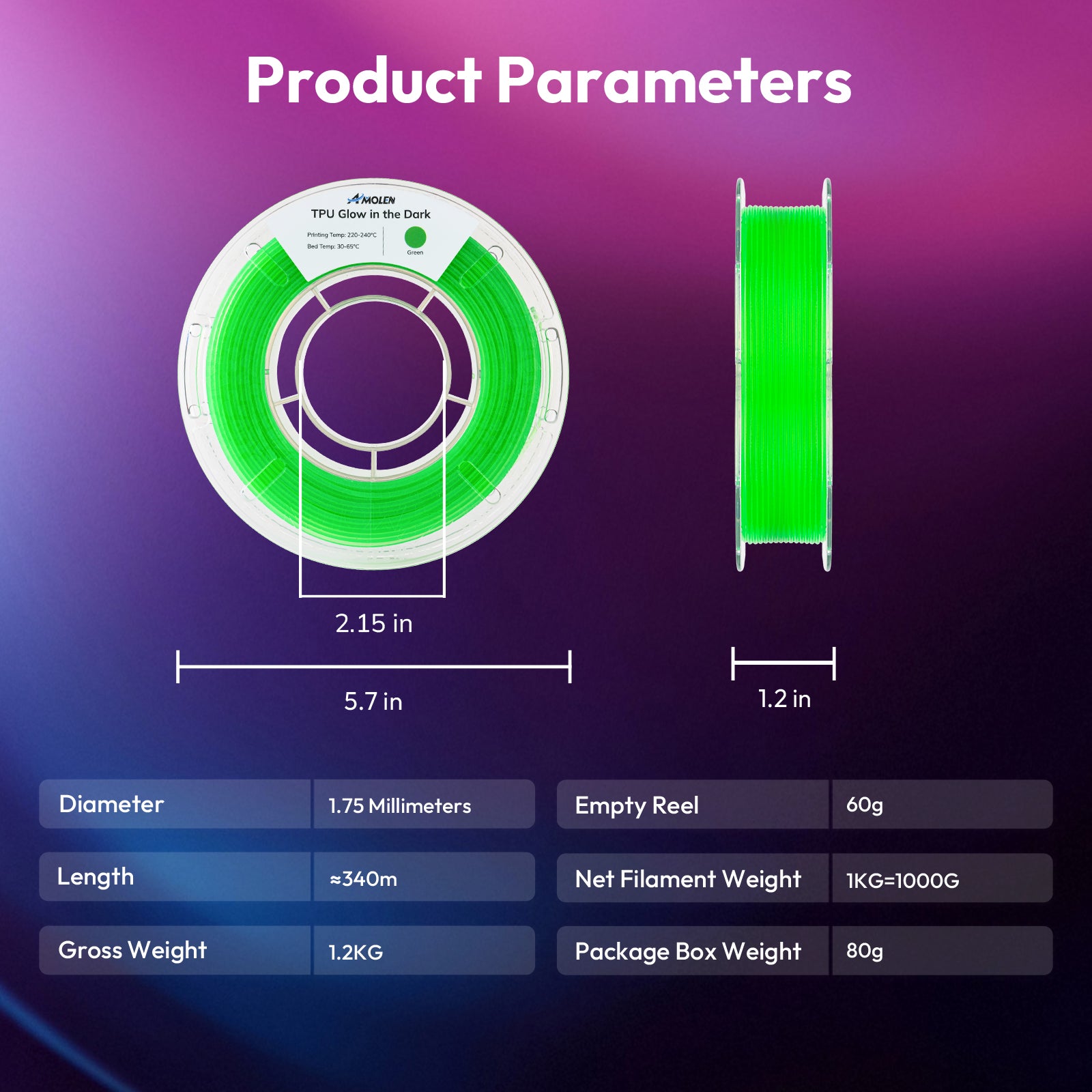 TPU Glow in the Dark Variety Pack (4x200g)