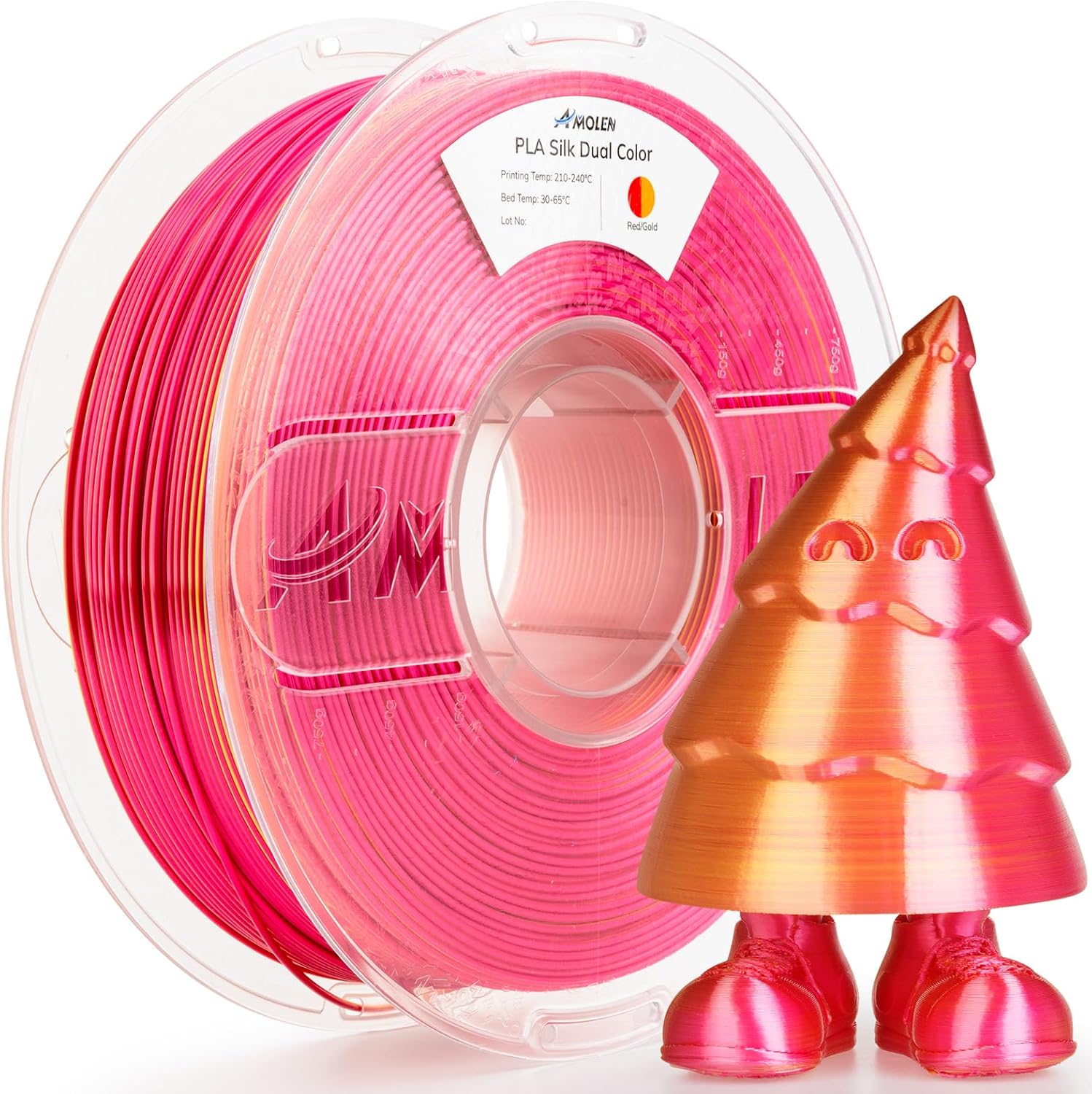 PLA Silk Dual Filament 1.75 mm, Pack 12KG