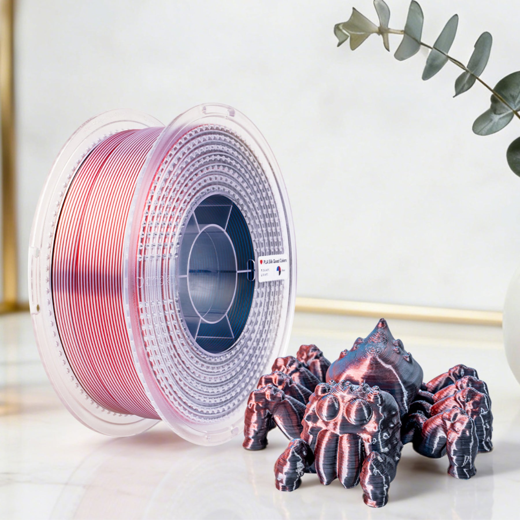 PLA Silk Quad Color 1.75mm, 1KG/2.2LB