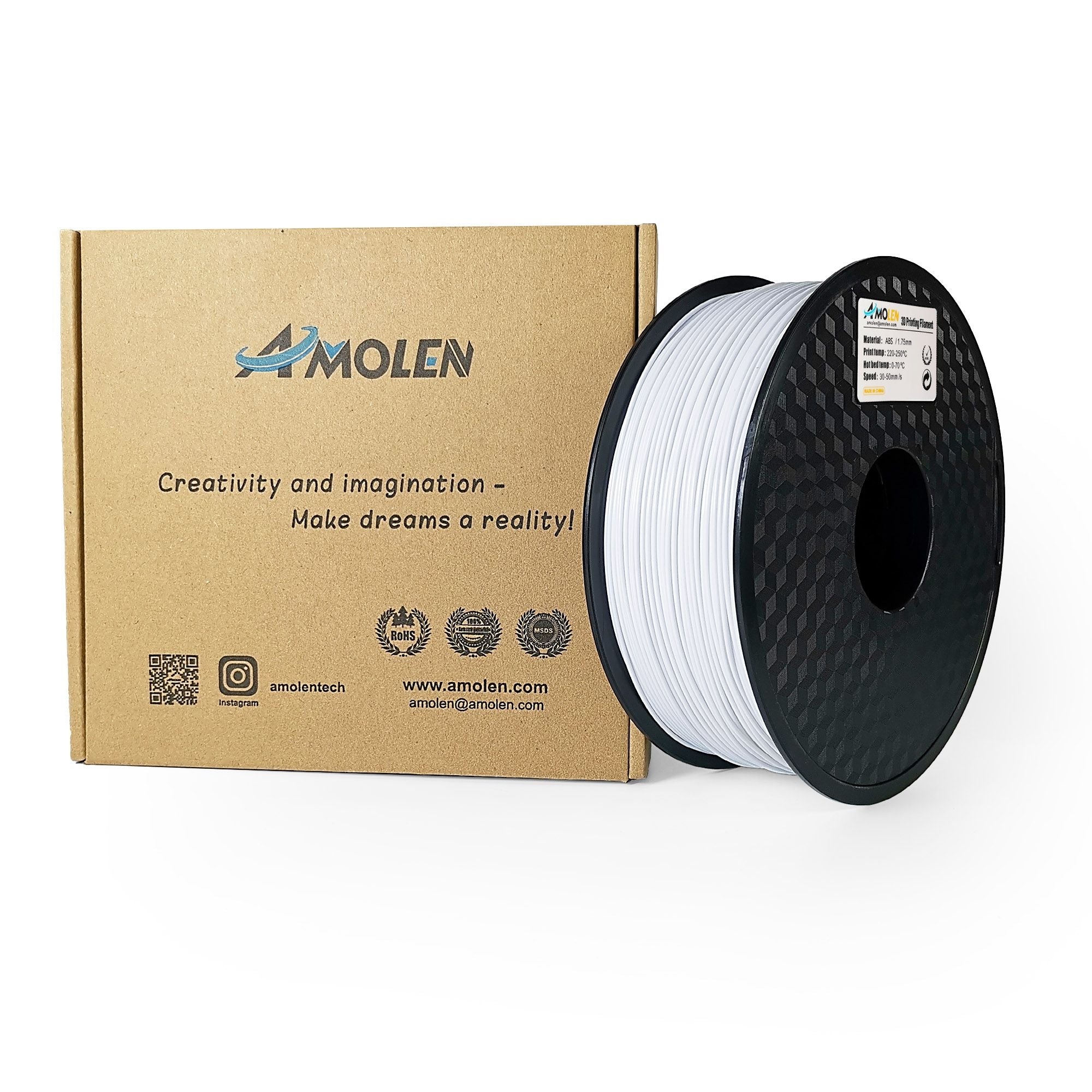 ABS Filament 1.75mm, 1KG/2.2LB