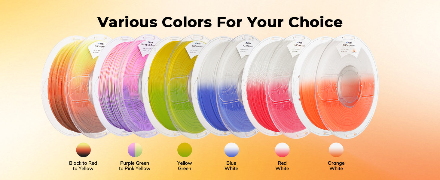 PLA Color Change Pack | Temperature Reactive 3D Filament