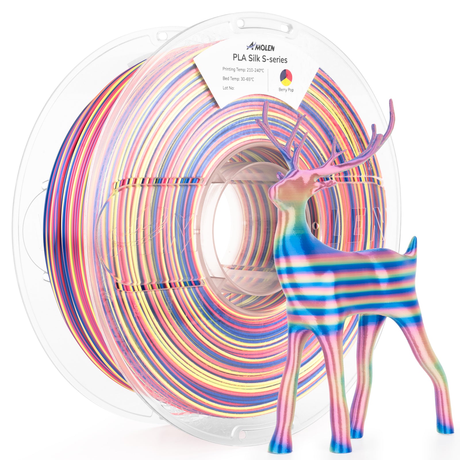 PLA Silk S-Series Filament 1.75mm, 1KG/2.2LB