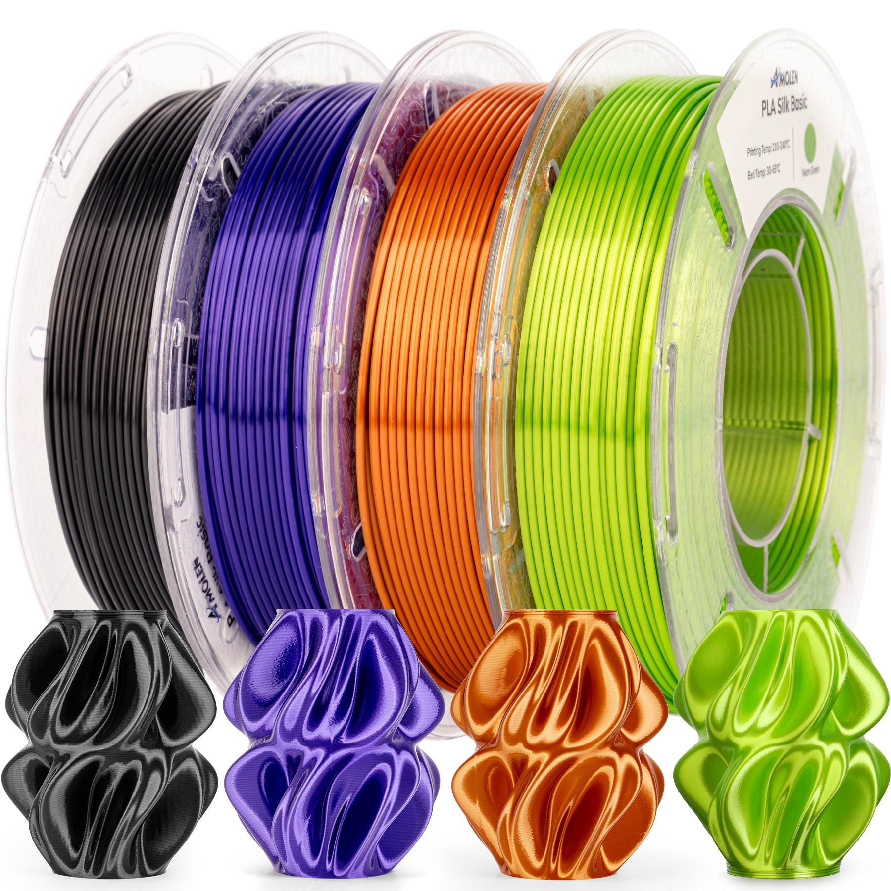 Silk PLA Variety Pack | 4-Color 1.75MM Filament
