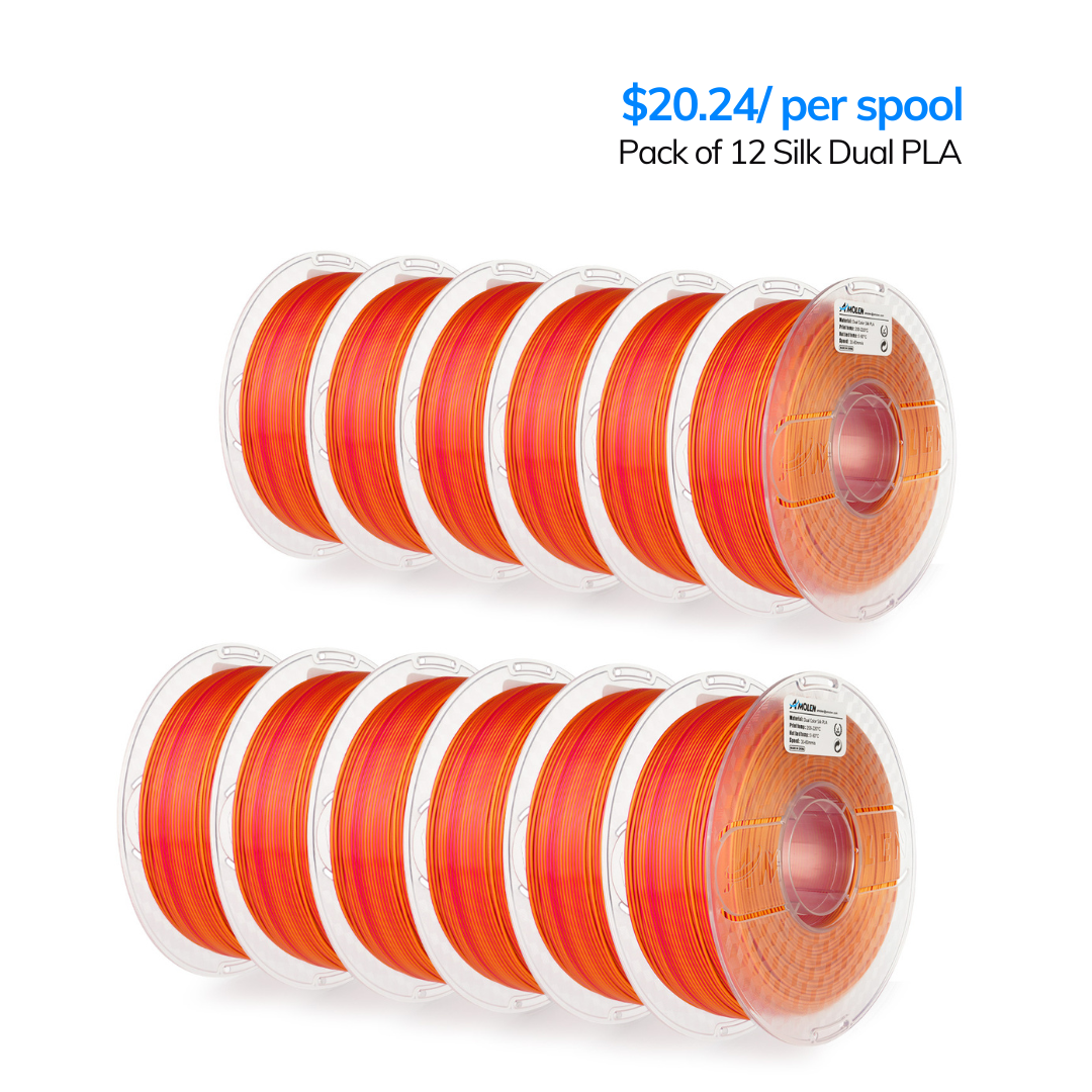 PLA Silk Dual Filament 1.75 mm, Pack 12KG