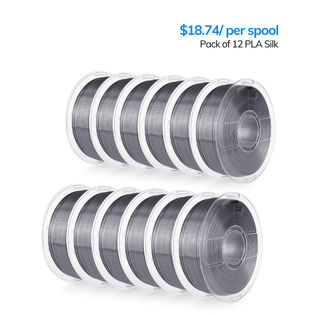 PLA Silk Filament 1.75 mm,Silver Grey Color 12KG