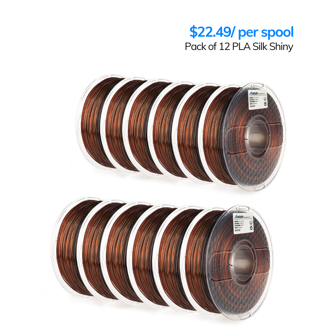 PLA Silk Shiny Gradient Filament 1.75 mm,Pack 12KG