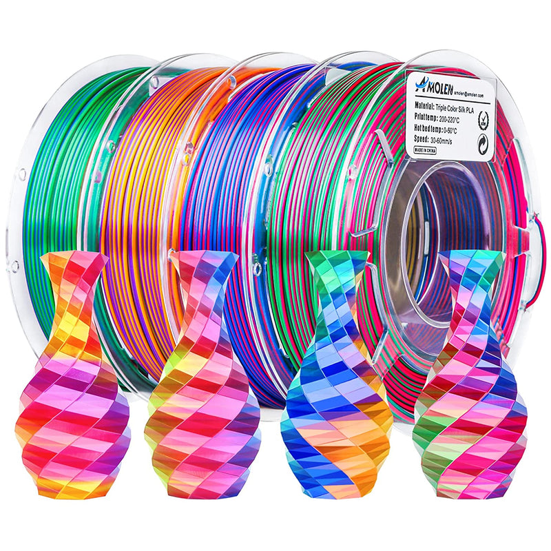 PLA Silk Triple Color Variety Pack